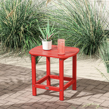 POLYWOOD South Beach 18-Inch Side Table - Sunset Red